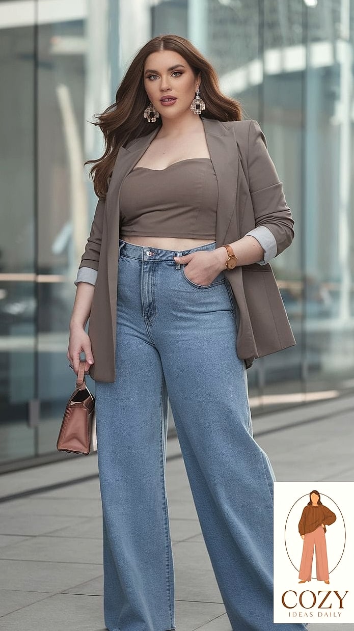 Wide-Leg Trousers and a Fitted Turtleneck
