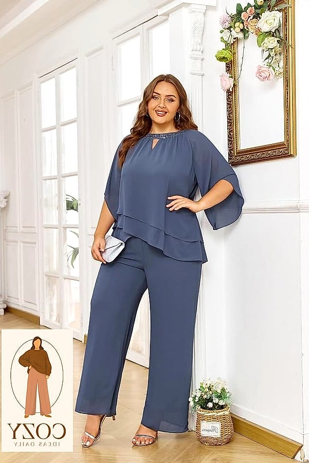 Wide-Leg Jumpsuit With a Deep V