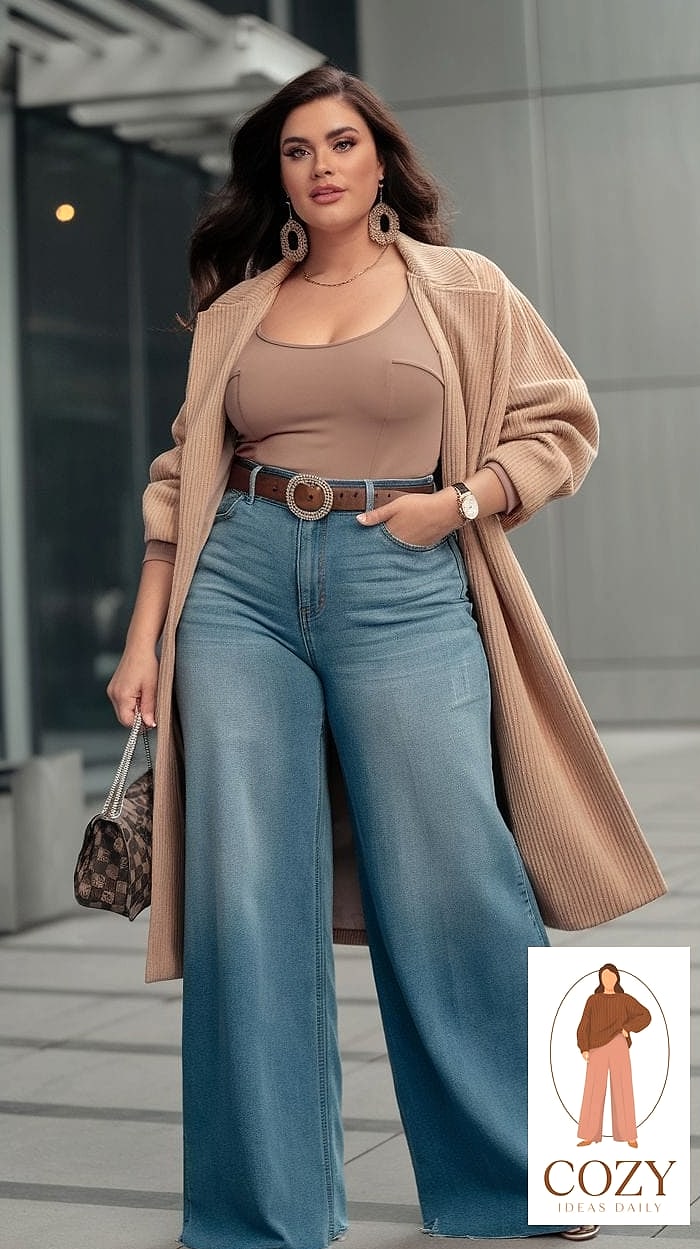 Wide-Leg Trousers With A Corset Top