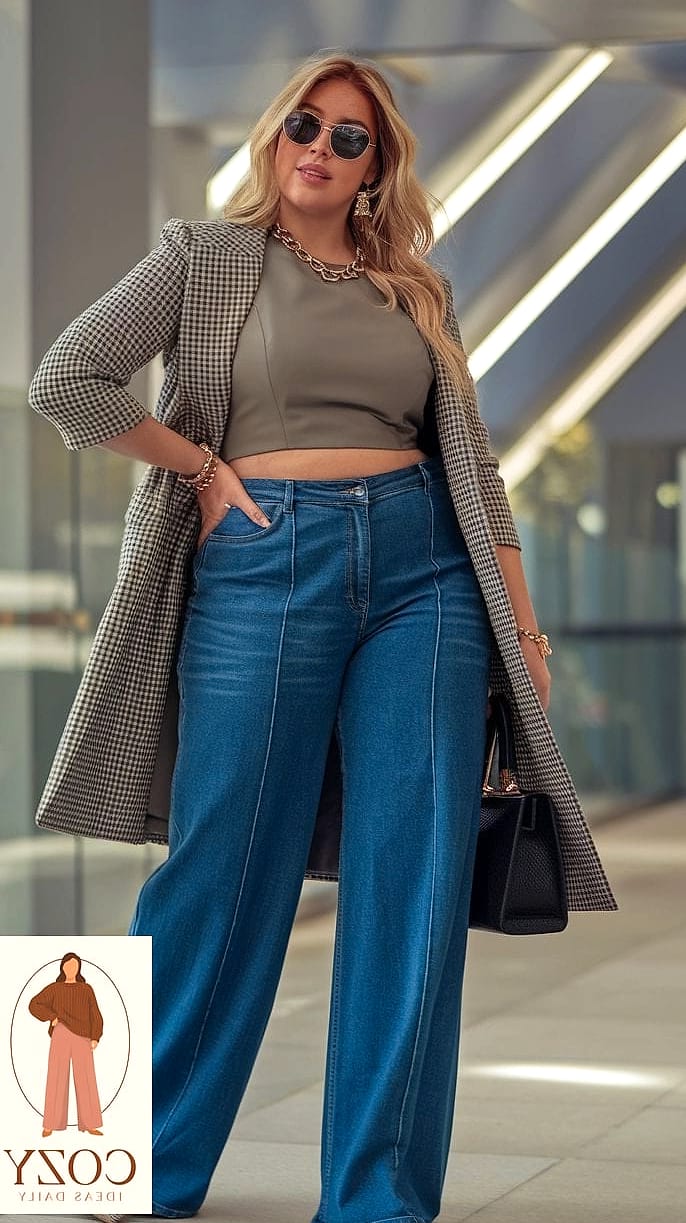 Wide-Leg Trousers With A Fitted Top
