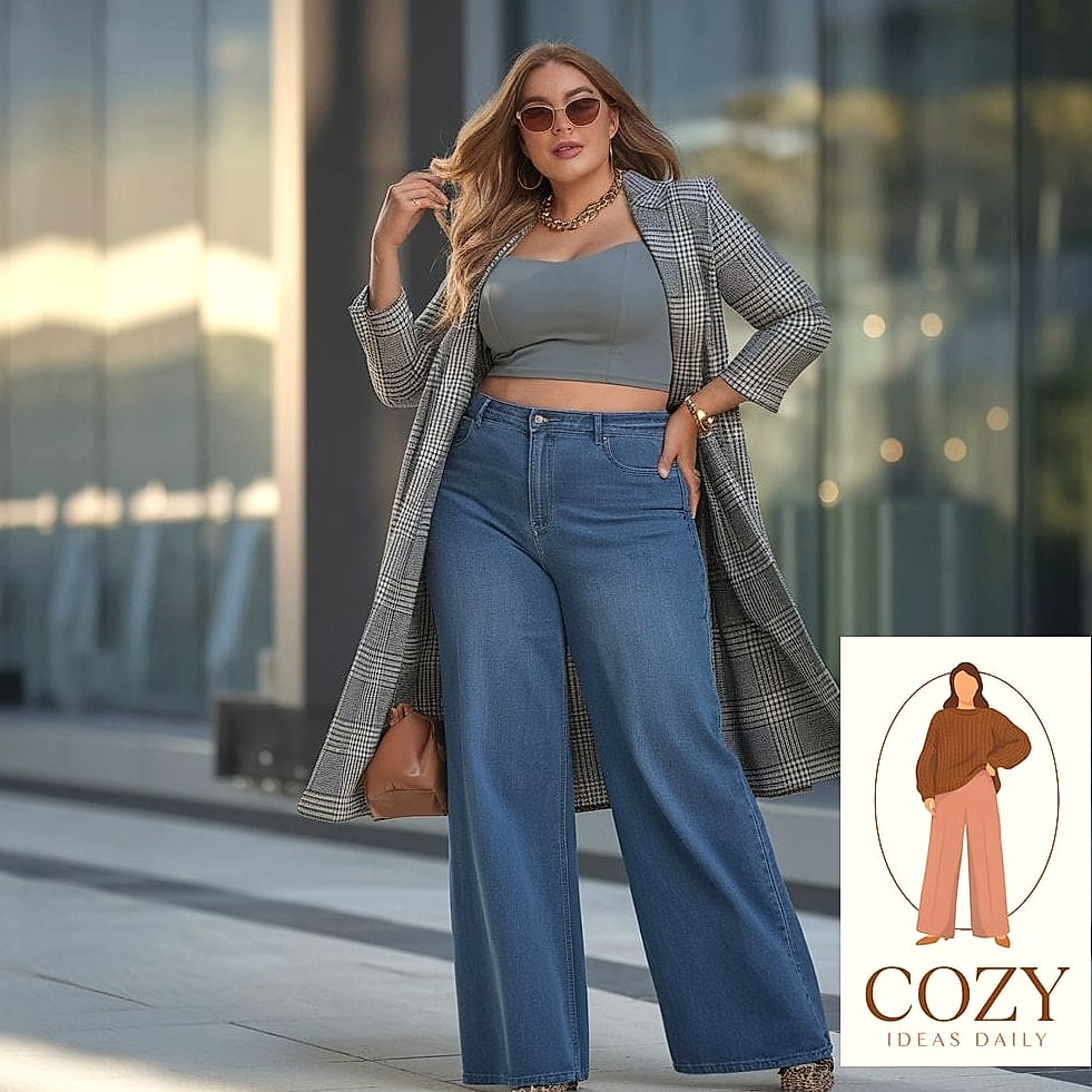 Wide-Leg Trousers and a Fitted Turtleneck