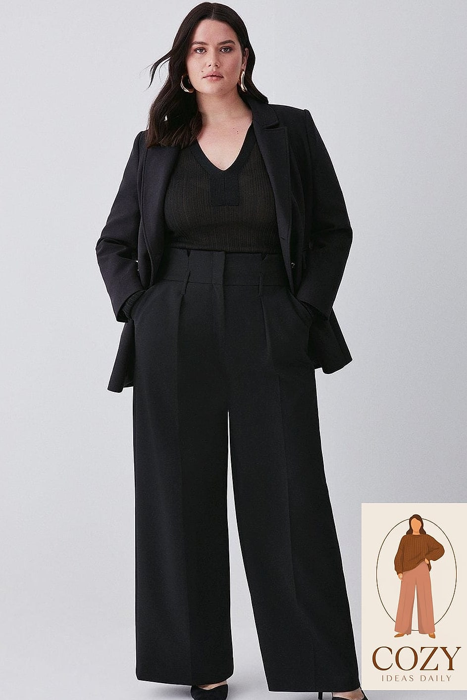 Wide-Leg Trousers and a Silk Camisole
