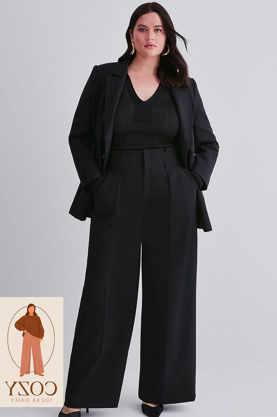 Wide-Leg Trousers and a Structured Tank
