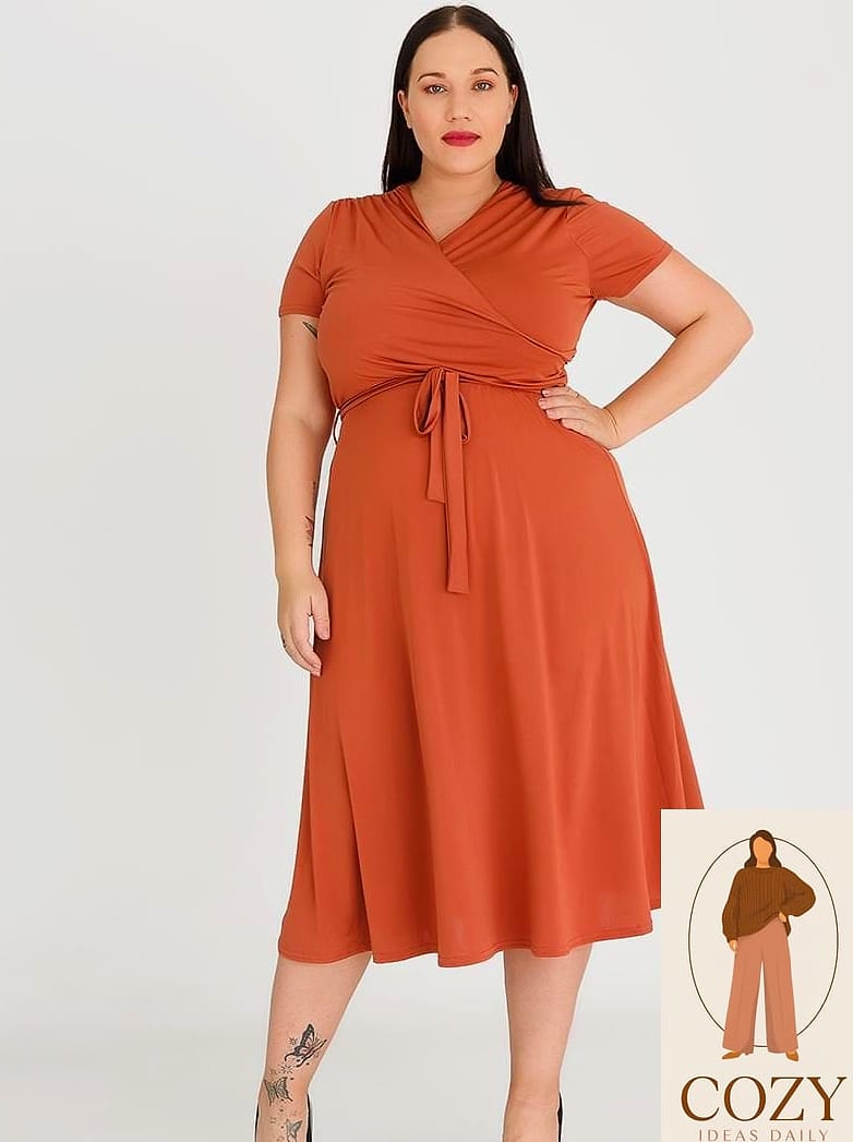 The Wrap Dress in Rust