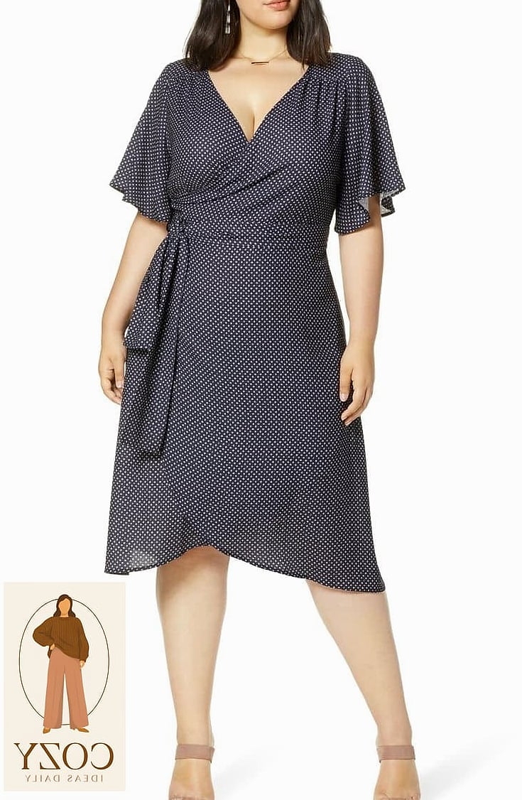 Wrap Dress with Knee-High Boots