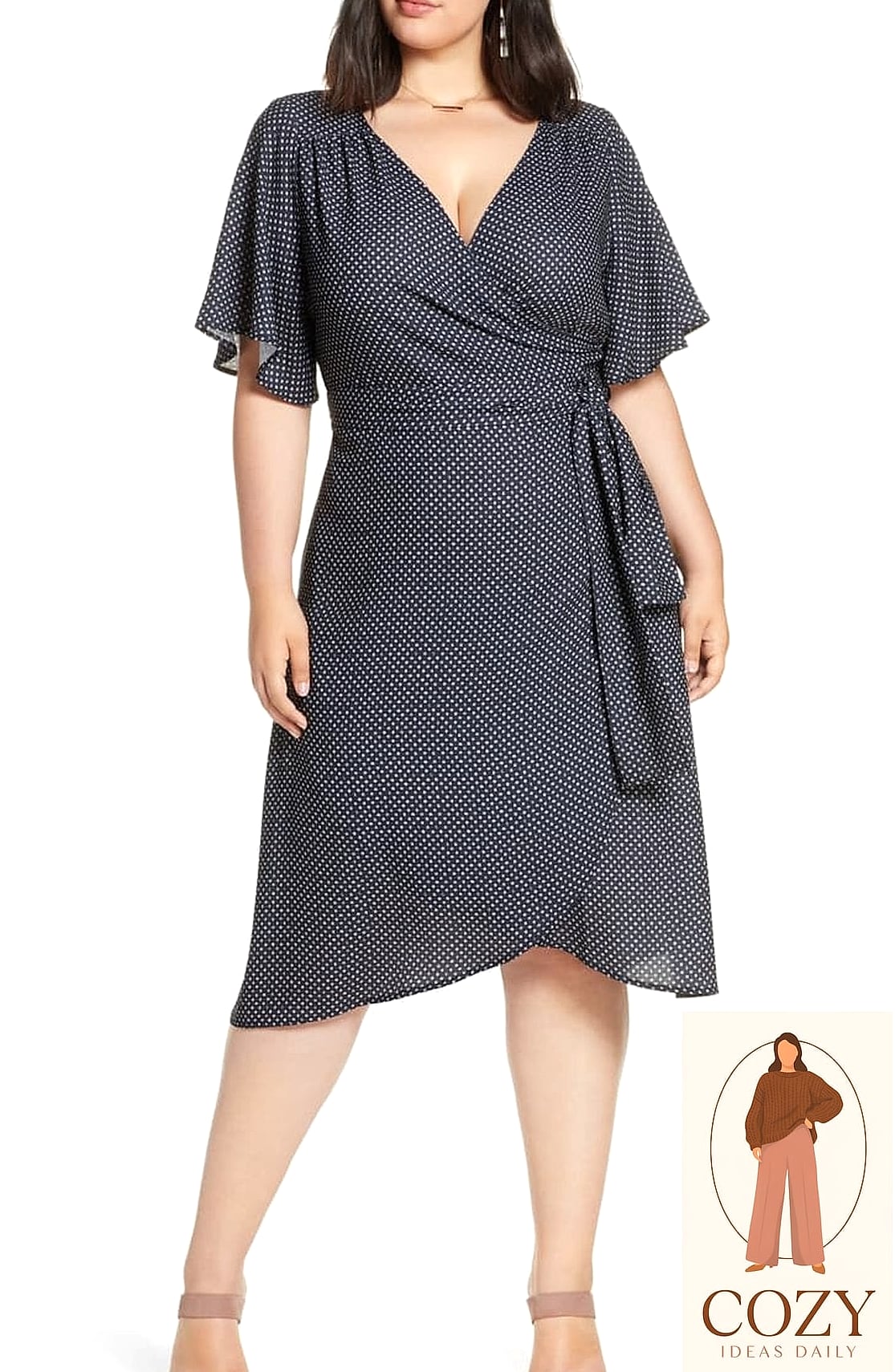 A Wrap Dress in Animal Print