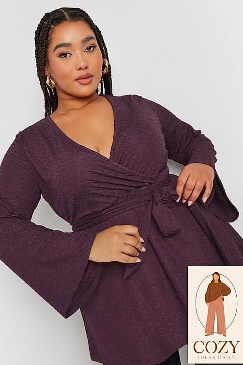 Wrap Top with a Midi Skirt
